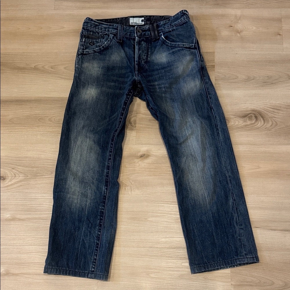 Men’s size 31 Energie Marrey Dark Blue & faded Relaxed button fly Jeans